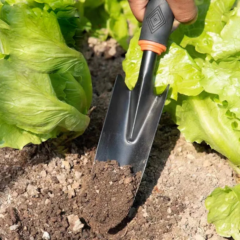 Gartenwerkzeug-Set für Pflanzen- und Gemüseanbau – Schaufel, Locher, Hacke, Fünfzahnrechen – Für Garten, Beet und Zimmerpflanzen