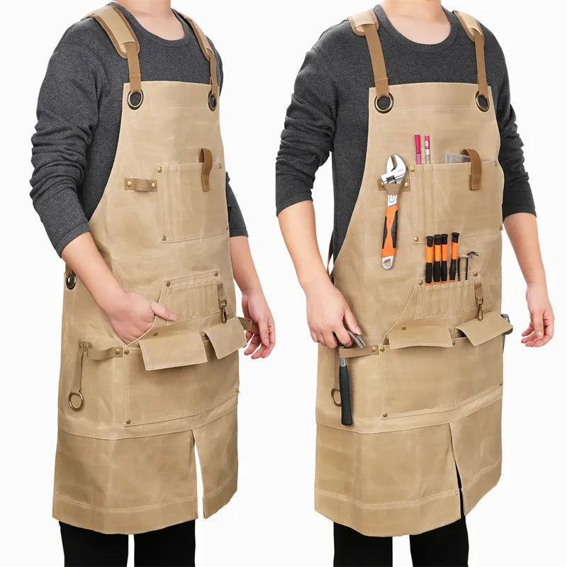 Mehrzweck-Werkzeuggürtel – Hauptmaterial Segeltuch, Träger aus Nylon/Oxford – Ideal für Gartenarbeit, Heimwerken & Handwerk