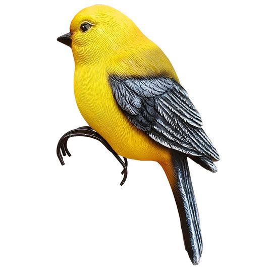 Dekorative Kunstvogel Figur für Garten und Balkon – Realistische Vogel-Dekoration aus Harz – Für Blumentopf, Zaun und Ast