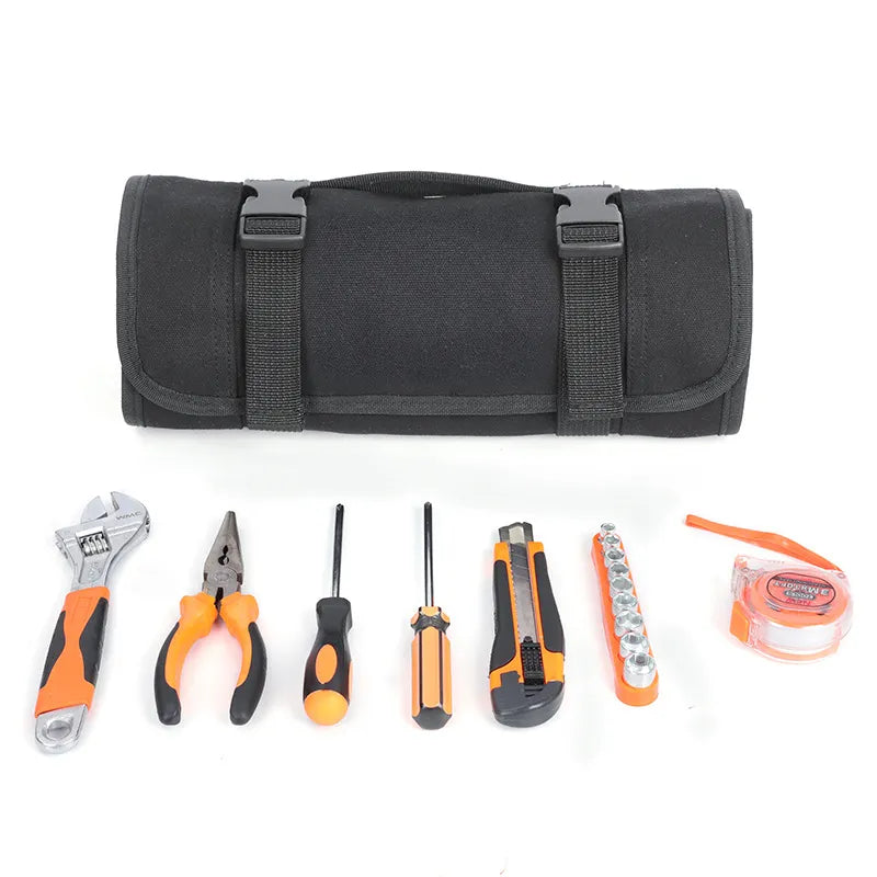 Tragbares Werkzeugroll – Faltbare Werkzeugtasche für Heimwerker & Handwerk – Multifunktionales Werkzeugroll aus 12 oz Segeltuch