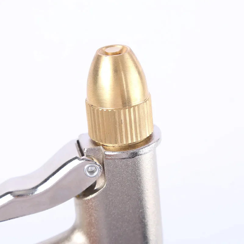 Kupfervergoldeter Aluminiumlegierungs-Spritzpistole – Hochdruck-Gartenschlauchpistole, Mehrere Düsen, Anti-Rutsch-Griff – Für Gartengießung, Autowäsche und Reinigung