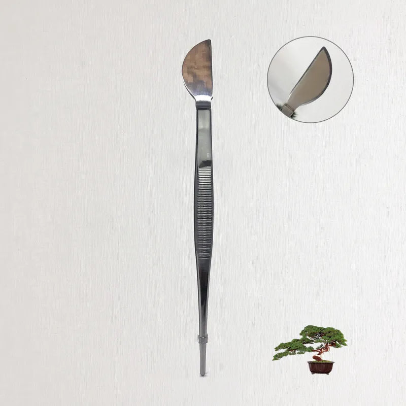 Edelstahl-Werkzeugset für Bonsai – Harken/Pinzette/Erdverdichter – Für Sukkulenten & Balkongärtnerei