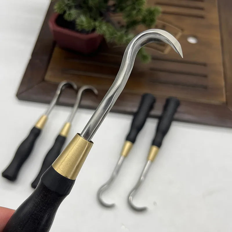 Bonsai-Raspelmesser-Set für Totholzgestaltung – Schnitzwerkzeug, Formhaken, Raspelmesser – Für Bonsai-Formgebung und Totholzherstellung