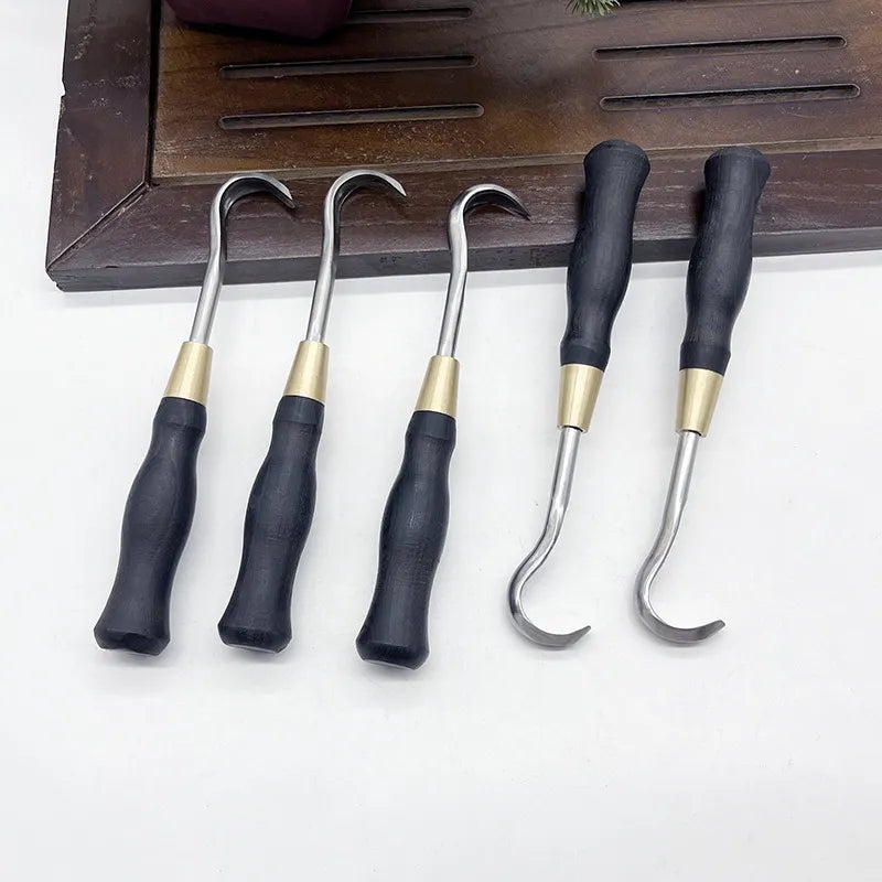 Bonsai-Raspelmesser-Set für Totholzgestaltung – Schnitzwerkzeug, Formhaken, Raspelmesser – Für Bonsai-Formgebung und Totholzherstellung