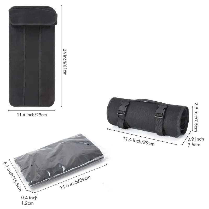 Tragbares Werkzeugroll – Faltbare Werkzeugtasche für Heimwerker & Handwerk – Multifunktionales Werkzeugroll aus 12 oz Segeltuch