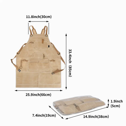 Mehrzweck-Werkzeuggürtel – Hauptmaterial Segeltuch, Träger aus Nylon/Oxford – Ideal für Gartenarbeit, Heimwerken & Handwerk
