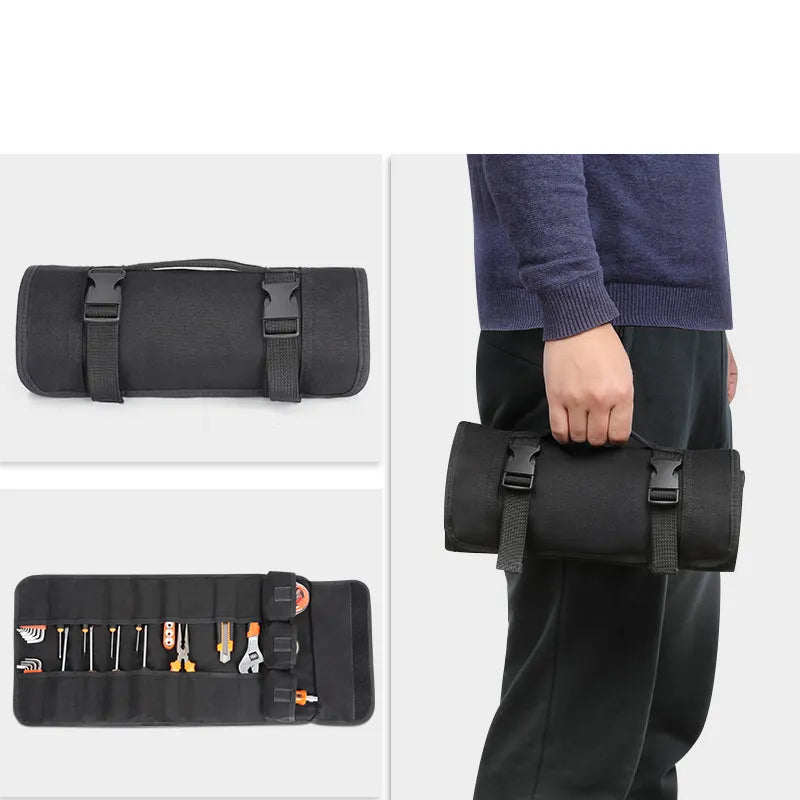 Tragbares Werkzeugroll – Faltbare Werkzeugtasche für Heimwerker & Handwerk – Multifunktionales Werkzeugroll aus 12 oz Segeltuch