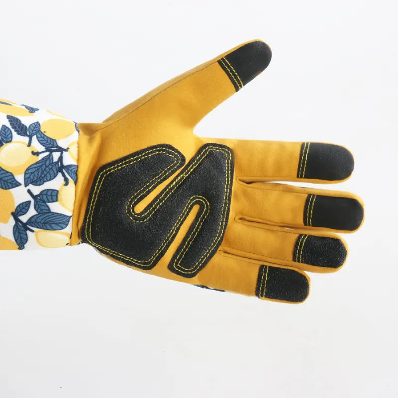 Garten-Arbeitshandschuhe mit langem Arm – Schutz vor Rosenstacheln und trockenen Ästen – Rutschfest, abrasionsbeständig, Touchscreen-kompatibel