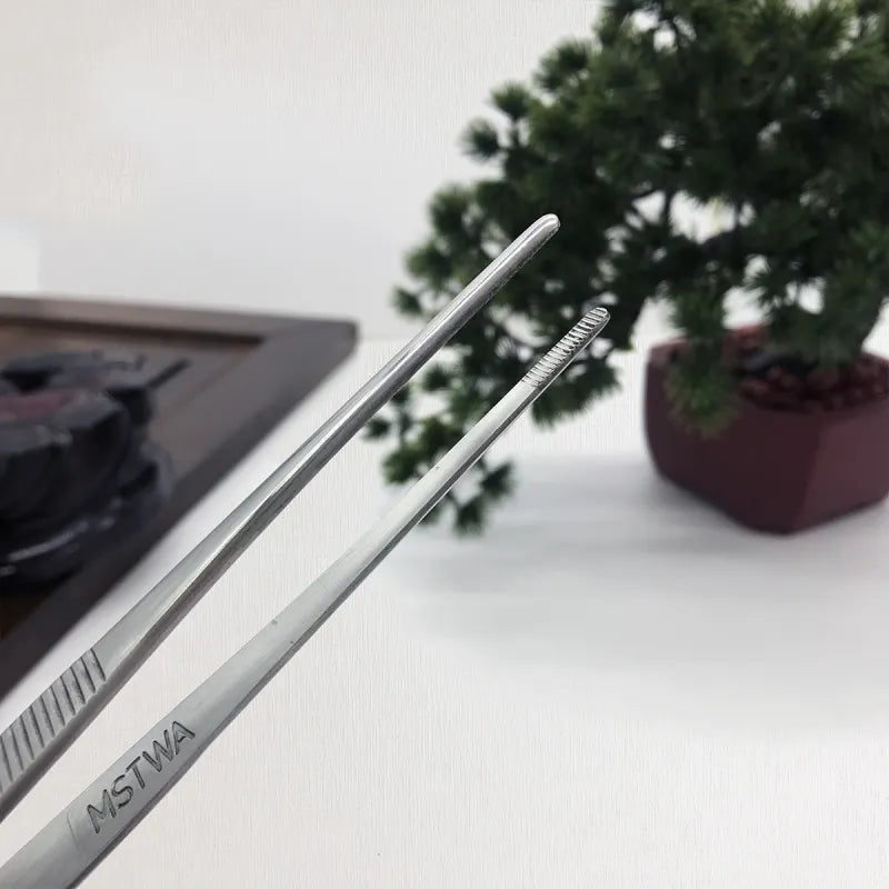 Edelstahl-Werkzeugset für Bonsai – Harken/Pinzette/Erdverdichter – Für Sukkulenten & Balkongärtnerei