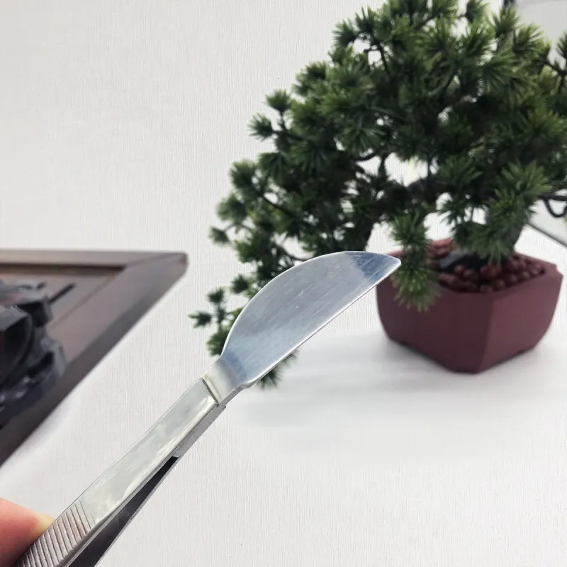 Edelstahl-Werkzeugset für Bonsai – Harken/Pinzette/Erdverdichter – Für Sukkulenten & Balkongärtnerei