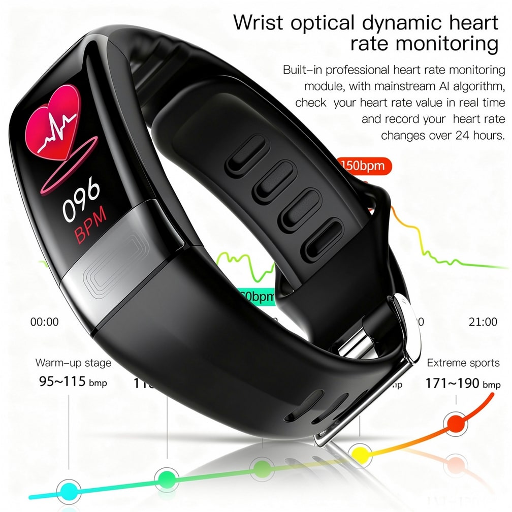 Smartwatch mit EKG, Herzfrequenz, Blutdruck & Schlaftracking für Damen und Herren | Fitness Tracker | Vitaro
